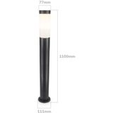 Dally LED Sokkellamp Zwart L – E27 fitting – IP44 Waterdicht – 110 cm – tuinverlichting – padverlichting