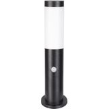 Dally LED Sokkellamp Zwart S – Bewegingssensor – Schemerschakelaar – E27 fitting – IP44 Waterdicht – 45 cm – tuinverlichting – padverlichting