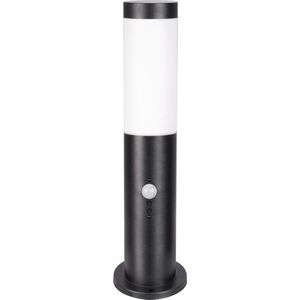 HOFTRONIC - Dally S - Staande buitenlamp met bewegingssensor en schemerschakelaar 45cm - E27 Sokkellamp Zwart - IP44 Waterdicht - Tuinverlichting - Padverlichting - Tuinlantaarn - Staande buitenlamp