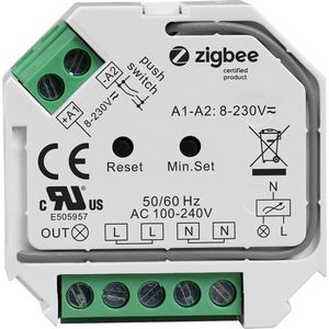 HOFTRONIC - Zigbee mini LED-dimmer/ontvanger - Draadloos - Fase afsnijding - max. 400 Watt - IP20