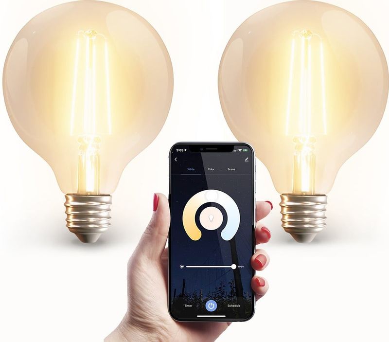 HOFTRONIC - Set van 2 E27 LED Filament Lamp - G95 - Dimbaar - Warm Wit tot Helder Daglicht Wit - 806 Lumen - 7 Watt