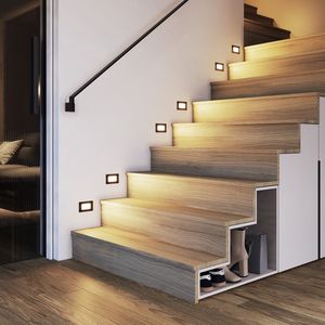 2 LED traplamp/inbouw wandlamp voor binnen en buiten