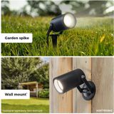 HOFTRONIC - Set van 3 Spikey LED Tuinspots - Zwart - GU10 Fitting - IP65 Waterdicht