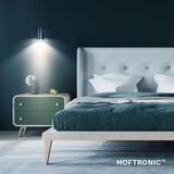 HOFTRONIC - Set van 3 Mason LED Wandlampen - IP44 waterdicht - Muurlampen voor binnen en buiten - 4000K neutraal wit licht - GU10 5 Watt 400 lumen - Dimbaar - Industriële wandlamp - Roestvrij staal