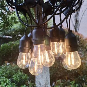 HOFTRONIC - 12V 15m LED String Light Set - 15 Lichter - IP65 Für den Außenbereich geeignet - inkl. Adapter und Leuchtmittel