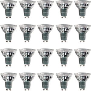 Set van 20 GU10 LED spots 5 Watt Dimbaar 2700K warm wit (vervangt 50W)
