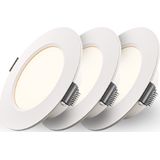 HOFTRONIC - Georgia Set van 3 LED Inbouwspots - Wit - Rond - 6W 490lm - 2700K