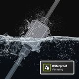 HOFTRONIC - Lasdoos IP68 - 2 Ingangen - Waterdicht - Kabelverbinder I-vorm - Zwart