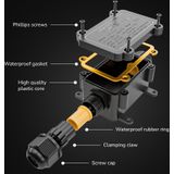 HOFTRONIC - Lasdoos IP68 - 2 Ingangen - Waterdicht - Kabelverbinder I-vorm - Zwart