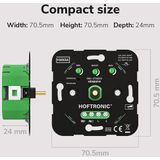HOFTRONIC - LED Dimmer - 600 Watt - Universeel - Geruisloos - Inbouw