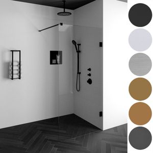 Inloopdouche Compleet Just Creating Profielloos 130 cm Gunmetal