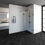 Tapo Creative inloopdouche met draaibare 40 zijwand 120 gunmetal