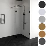 Tapo Creative inloopdouche met draaibare 40 zijwand 120 gunmetal