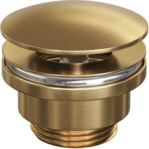 Brauer Gold Edition Wastafelplug - always open - PVD - geborsteld goud 5-GG-159