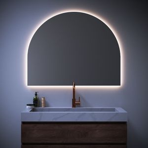 Spiegel sanitop halfrond arch 120x95 cm incl led verlichting dimbaar