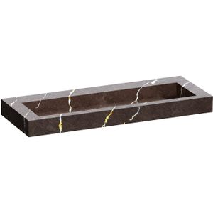 Wastafel topa artificial marble 120 1 spoelbak copper brown (0 krgt.)