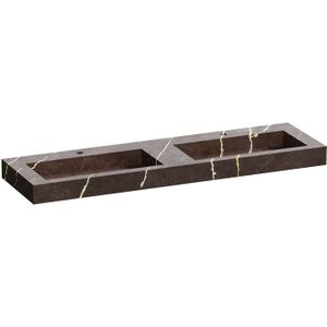 Wastafel topa artificial marble 160 copper brown (2 krgt.)