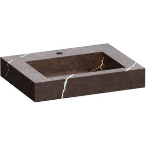 Wastafel topa artificial marble 60 copper brown