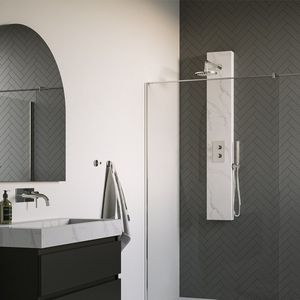 Thermostatisch douchepaneel brauer chrome edition calacatta gold set 01