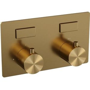 BRAUER Gold Edition - 2 functies - inbouwthermostaat - inbouwdeel - drukknoppen - in/afbouwdelen - goud geborsteld PVD 5-GG-155