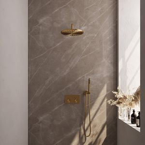 BRAUER - Gold Edition - Thermostatische Regendouche Inbouw - Goud Geborsteld PVD