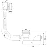 Brauer - Badafvoer met Overloop - Geborsteld Goud - Messing