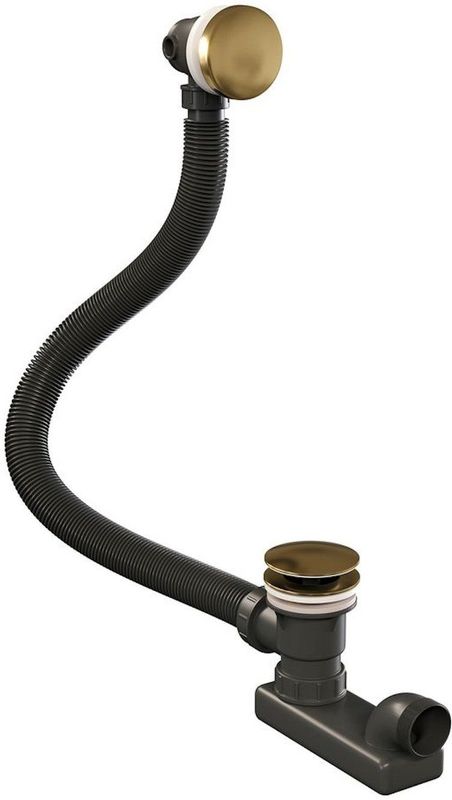 Brauer - Badafvoer met Overloop - Geborsteld Goud - Messing