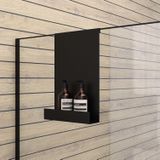 Doucherek brauer black edition hangend met glasklem mat zwart