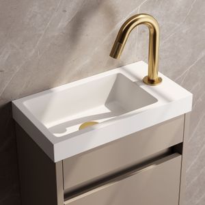 Opbouw fonteinkraan brauer gold carving edition met gebogen uitloop goud geborsteld pvd