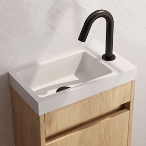 BRAUER Black Carving Fonteinkraan - opbouw - 12.1cm uitloop - Zwart mat 5-S-321