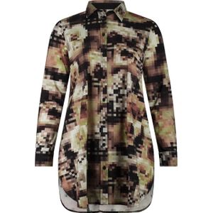 Plus Basics - Blouse - Multi - All Over Print - Dames