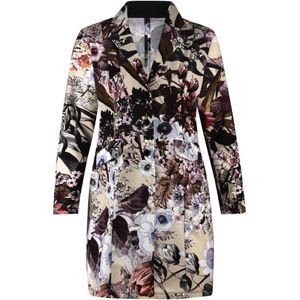 Plus Basics - Gebloemde Blazer - Multi - Travelstof