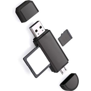 SD Kaartlezer USB Type OTG Micro SD Card Reader USB OTG 4-in-1 - Geschikt voor Telefoon, PC en Tablet