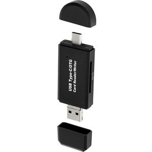 Micro SD Kaartlezer USB SD Kaarlezer USB SD Card Reader USB Type C / OTG 5-in-1 - Geschikt voor Telefoon, PC en Tablet