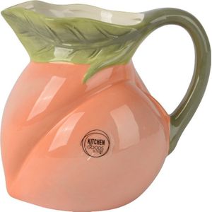 Decoris - Karaf - Aardewerk - Perzikvorm - H16cm - Inhoud 1000ml