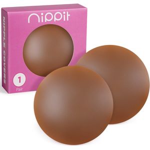 Nippit 2 stuks nipple covers - Zelfklevende tepelplakkers - Siliconen tepelstickers - Herbruikbaar - Bruin - Bh accessoires