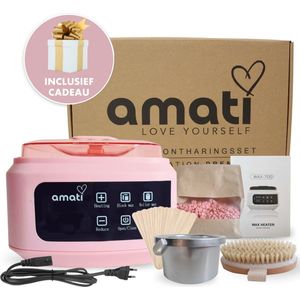 Amati HappySkin Wax Apparaat - Starterset - Wax Verwarmer - Wax Set - Wax Heater - Roze