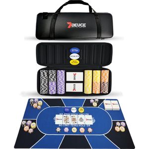 7DEUCE Pokerset - Starterset - 300 Chips - Kleed - Poker Fiches - Poker - Volwassenen