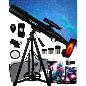 ODESSEY® BLACK HOLE Edition Refractor Telescoop 250 X Zoom – Sterrenkijker – Telescoop Kinderen & Volwassenen – Sterrenkijker voor Kinderen – Sterrenkijker Telescoop