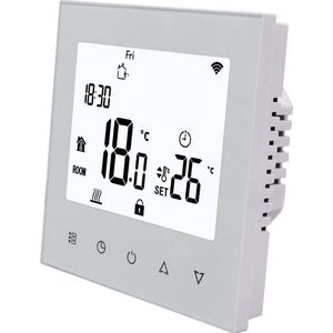 Quality Heating - Elektrische vloerverwarming thermostaat - 5 daags programmeerbaar - touch screen - PRF-78 wit - Universeel toepasbaar