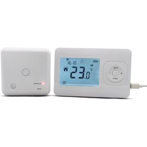 QualityHeating - Wifi Klokthermostaat - Draadloos - Digitaal - Wit