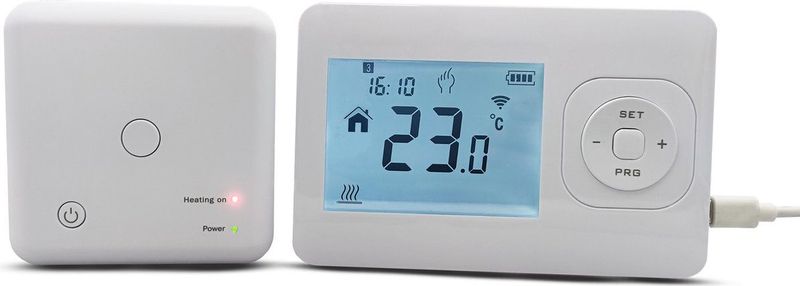 QualityHeating - Wifi Klokthermostaat - Draadloos - Digitaal - Wit