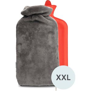 Kruik XXL met Hoes en Ritssluiting - Warmwaterkruik - Extra zacht - 3 Liter - Tot 8 uur lang warm