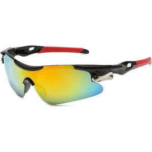 C multi 2022 fietsbril / sportbril gepolariseerde glazen | UNISEX | One size | RED YELLOW