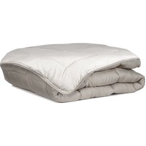 Zelesta - Easybed - Taupe - Linnen - Wasbaar Dekbed met Ruitpatroon