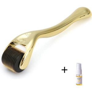 Aurgan Dermaroller Goud - 0.5 mm naalden - 540 naalden - inclusief 10 ml arganolie - huidverzorging - anti-litteken - collageenaanmaak