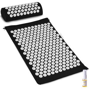 Slimtron Relief Mat Zwart spijkermat - Ontspanning en Pijnverlichting - acupuntuurmat - met 10 ml Aurgan arganolie