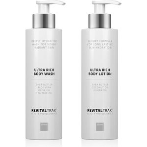 RevitalTrax® - Bundel Ultra Rich Body Lotion & Body Wash - Huidverzorging - Hydraterend - 2 x 200ml