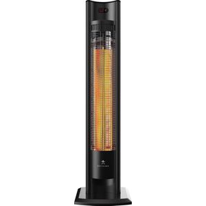 Recalma Infrarood Terrasverwarmer - Staande terrasverwarmer - Elektrische kachels - Heater Elektrisch - 2000 W - Met Afstandsbediening en Timer - Verschillende Verwarmingsstanden