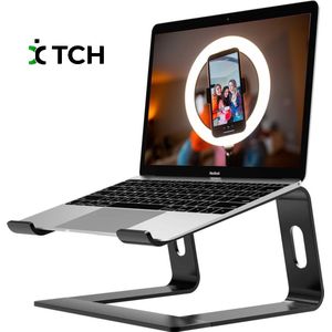 Laptopstandaard - Universeel 10 tot 17 inch - Aluminium - Zwart - Alle laptops- Ergonomisch - Apple Macbook Pro/ iPad / Asus / Hp / ACER / Microsoft / Lenovo / Windows Surface